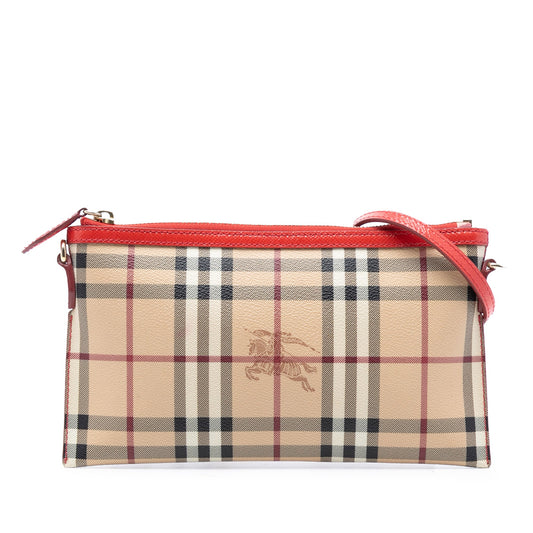 Burberry Haymarket Check Coated Canvas Peyton Crossbody