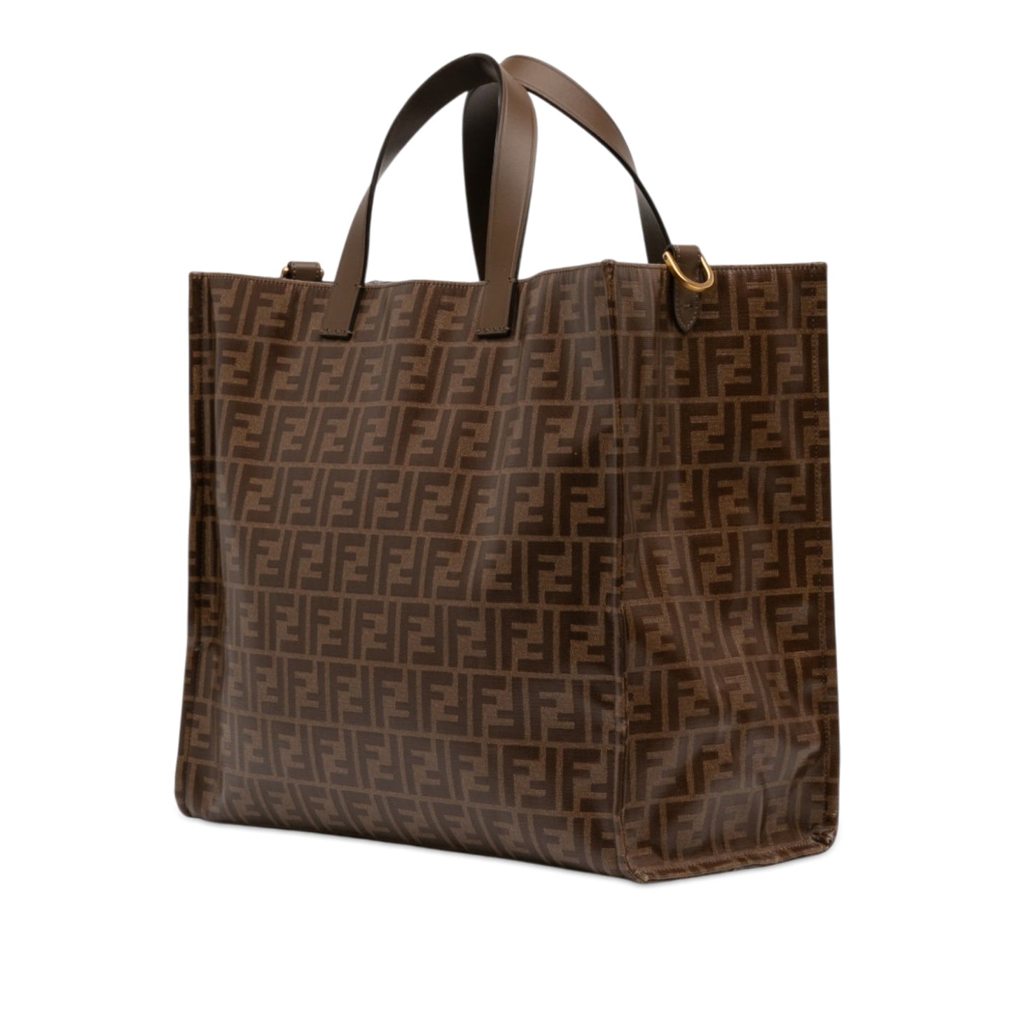 Fendi FILA Glazed Fabric FF 1974 Mania Shopping Tote