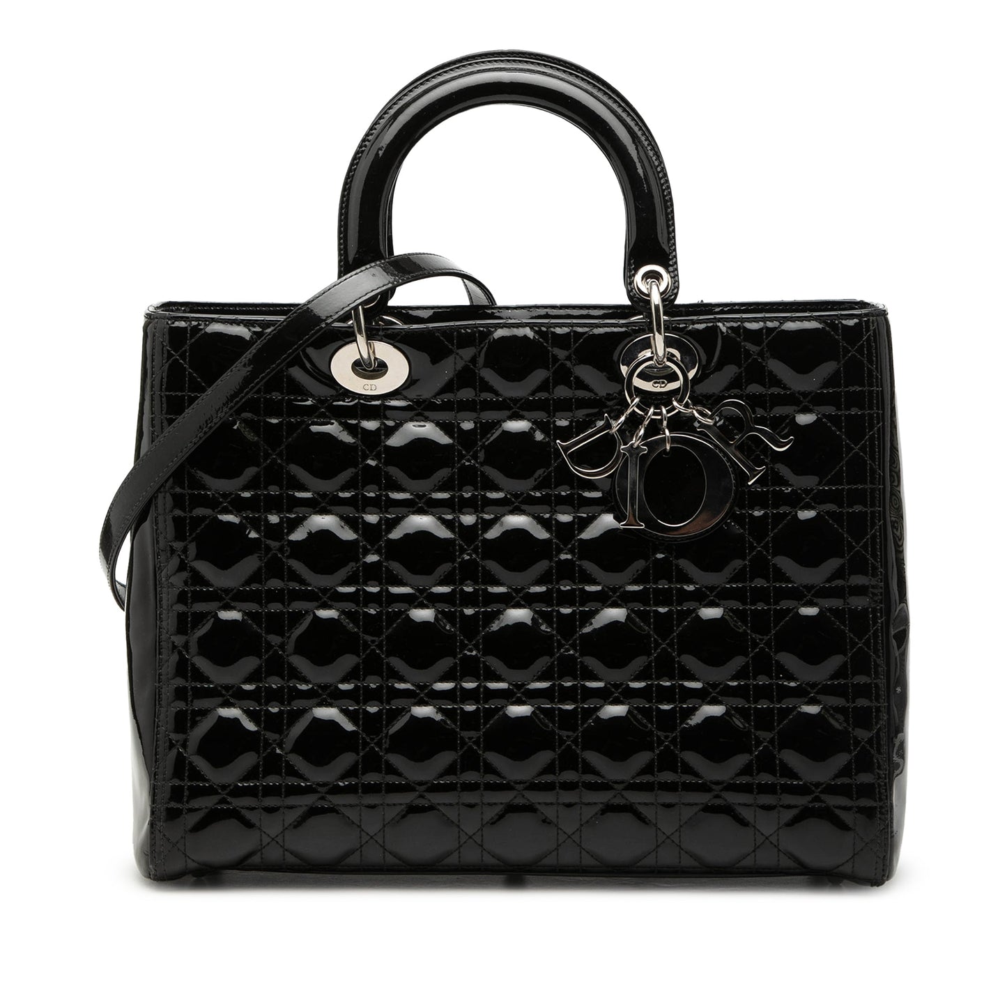 Dior Large Patent Cannage Lady Dior