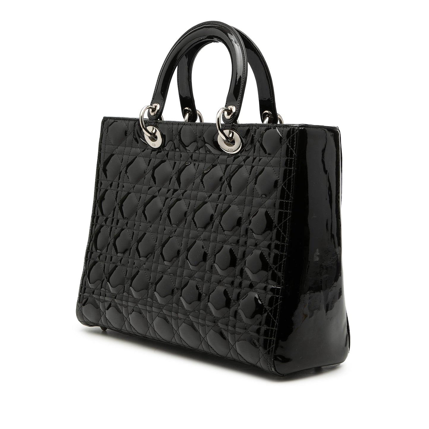 Dior Large Patent Cannage Lady Dior