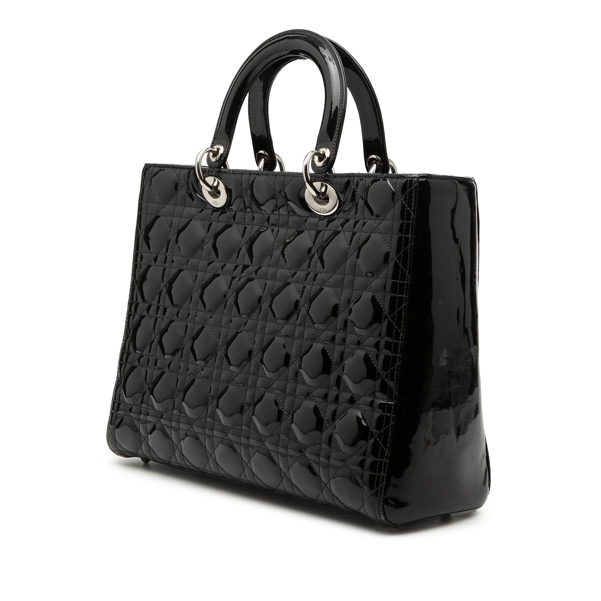Dior Large Patent Cannage Lady Dior