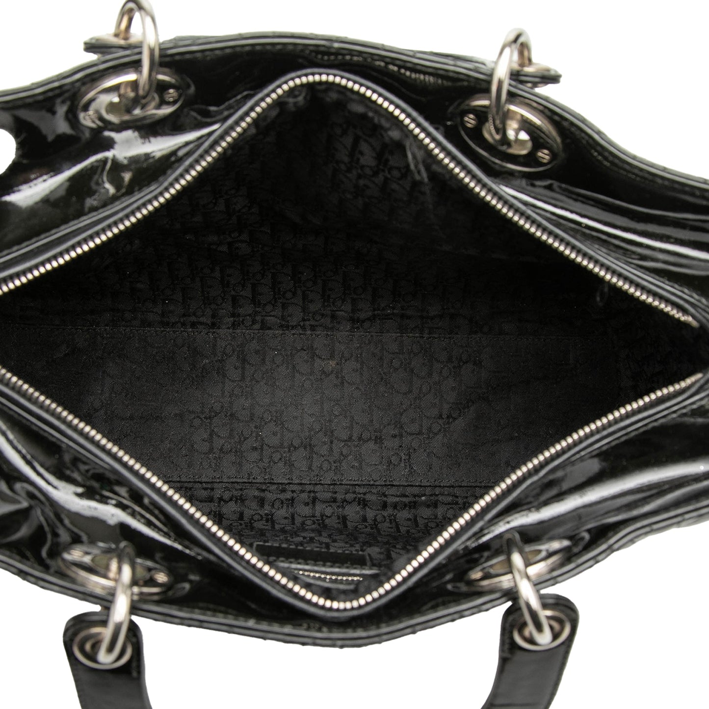 Dior Large Patent Cannage Lady Dior