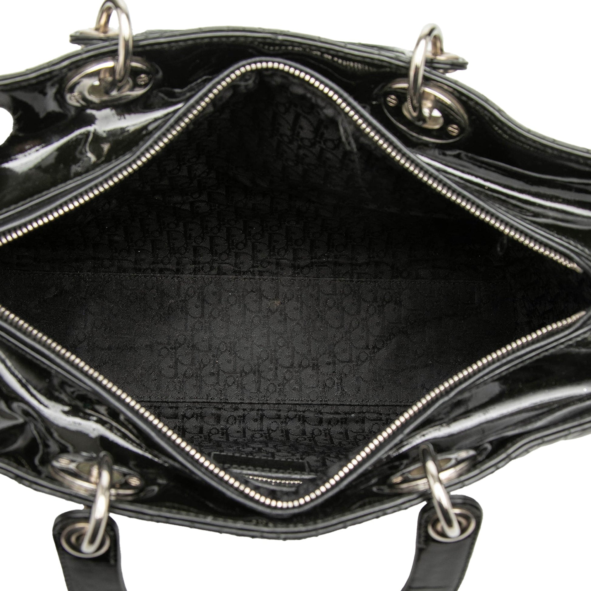 Dior Large Patent Cannage Lady Dior