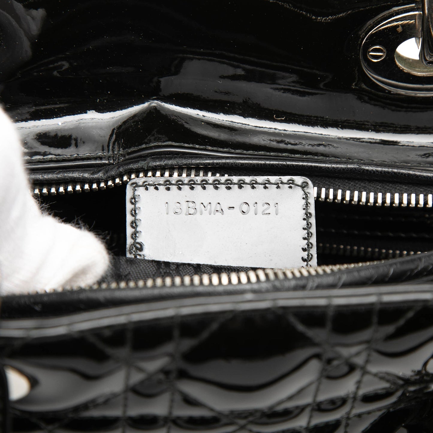 Dior Large Patent Cannage Lady Dior