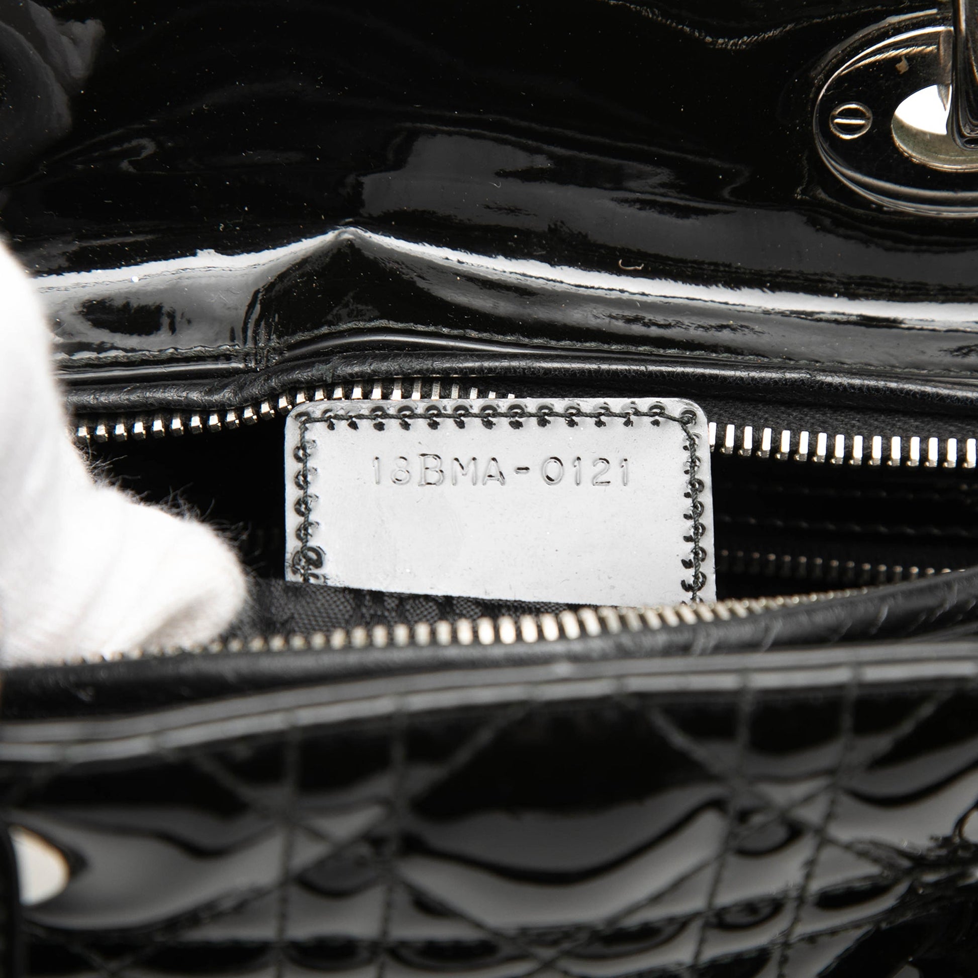 Dior Large Patent Cannage Lady Dior