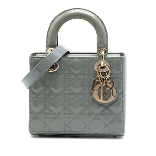 Dior Small Patent Cannage Lady Dior