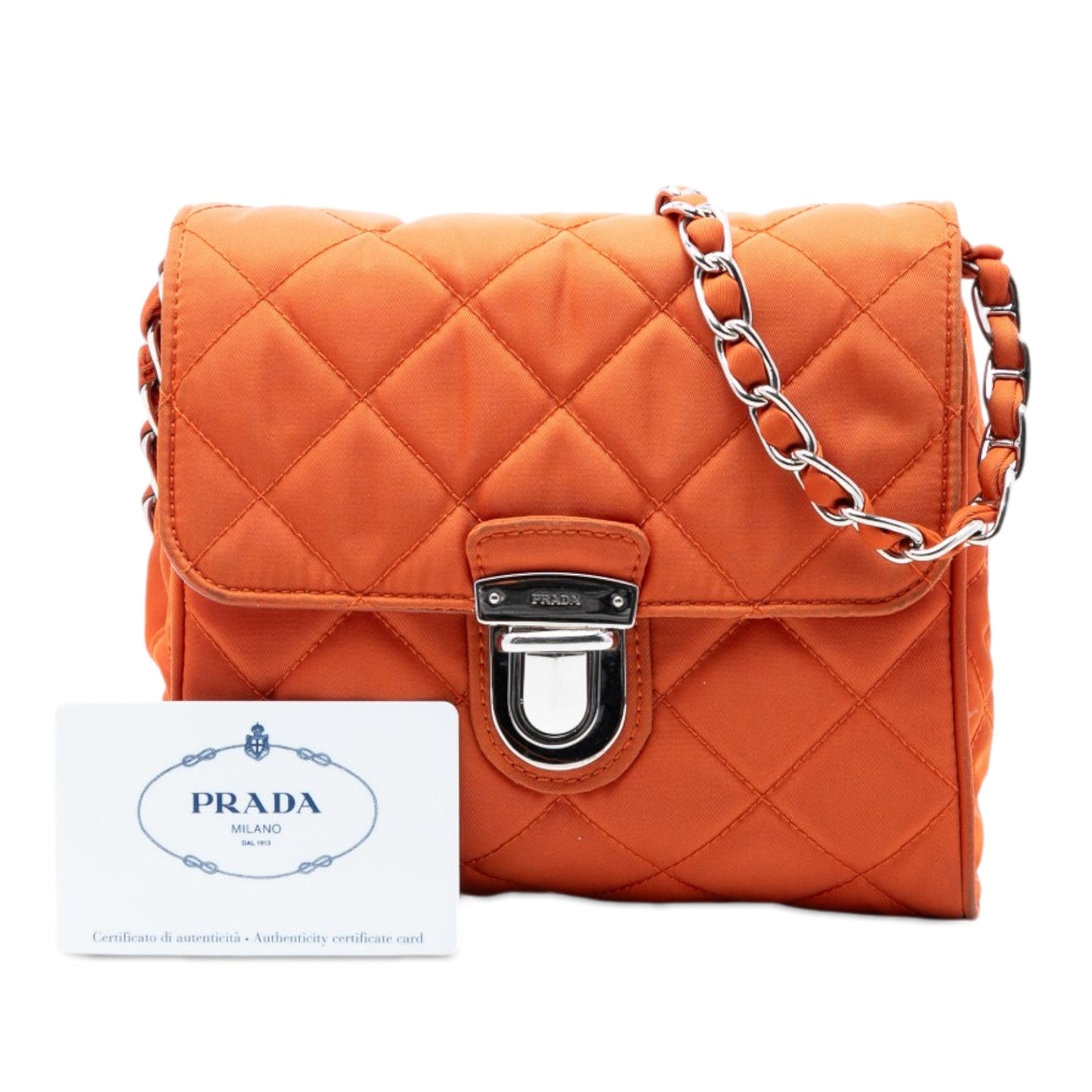 Prada Impuntu Tessuto Chain Crossbody
