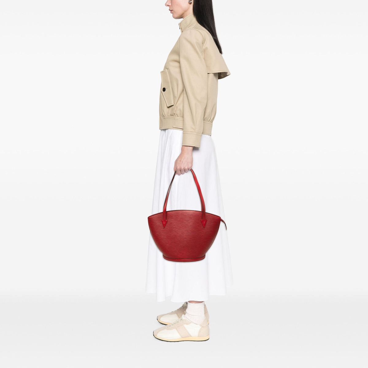 Louis Vuitton Epi Saint Jacques GM Long Strap — Red