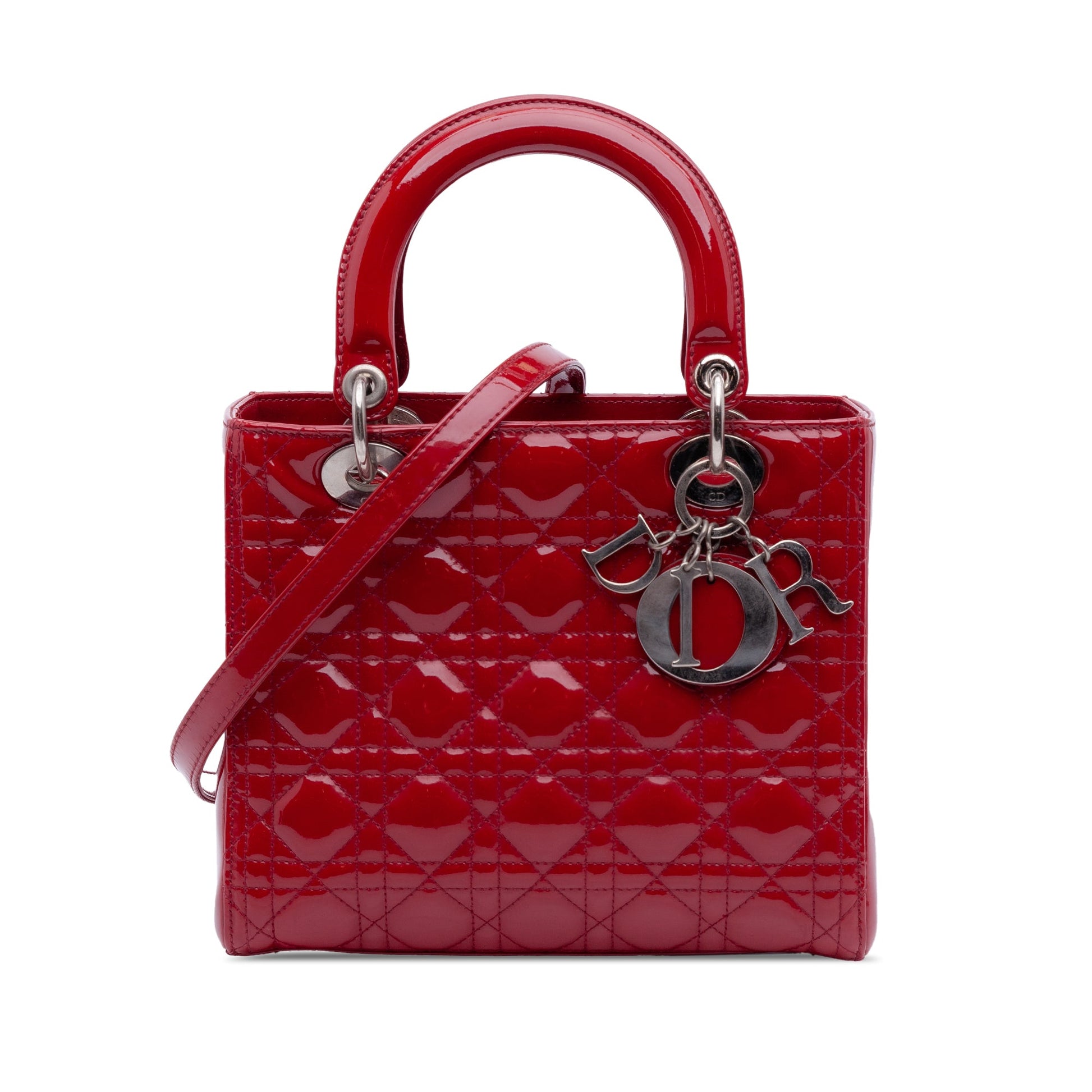 Dior Medium Patent Cannage Lady Dior