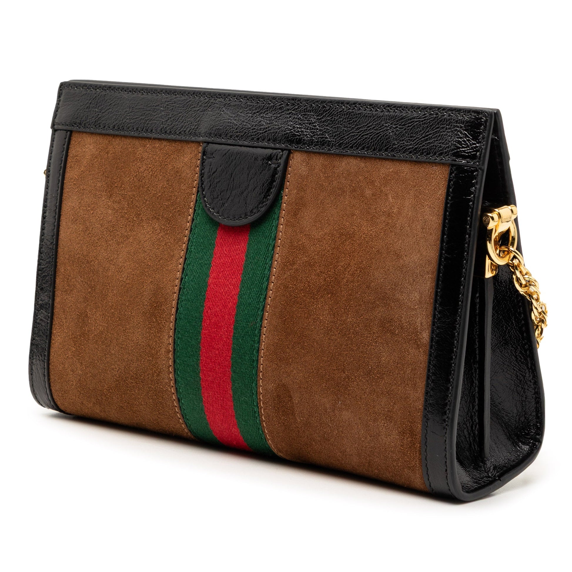 Gucci Small Suede Web Ophidia Chain Crossbody