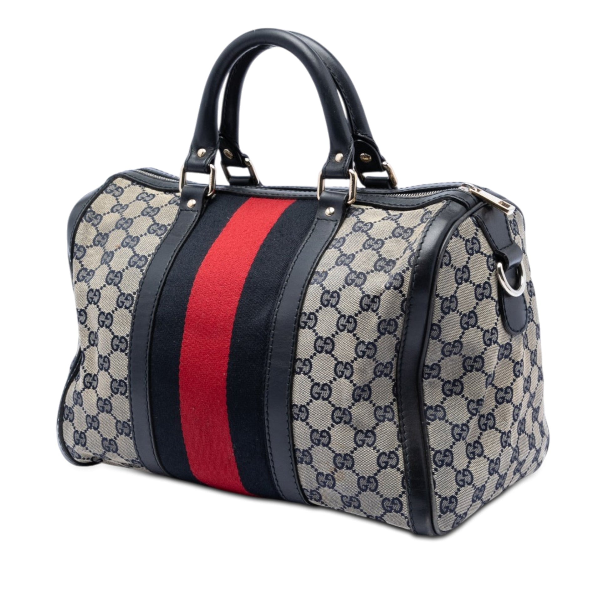 Gucci Medium GG Canvas Web Joy Boston Bag
