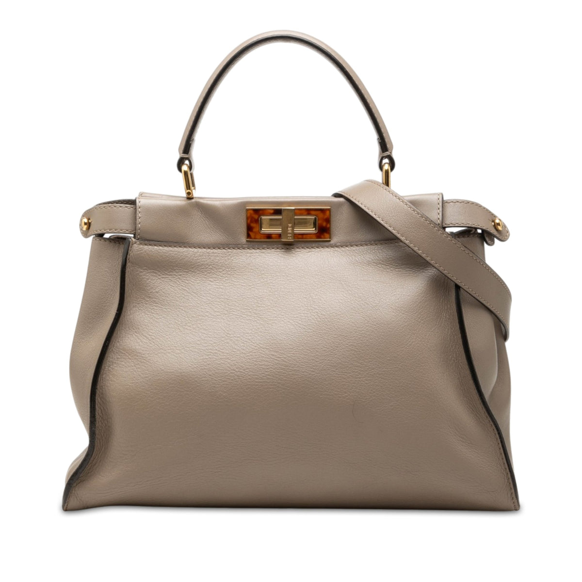 Fendi Medium Leather Peekaboo Iconic Satchel
