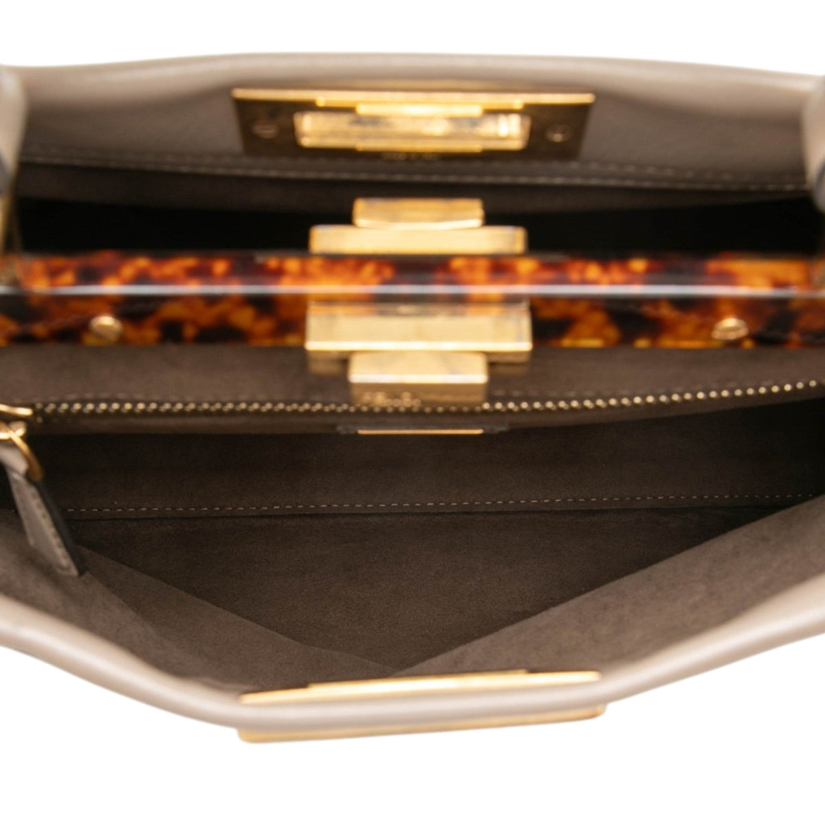 Fendi Medium Leather Peekaboo Iconic Satchel