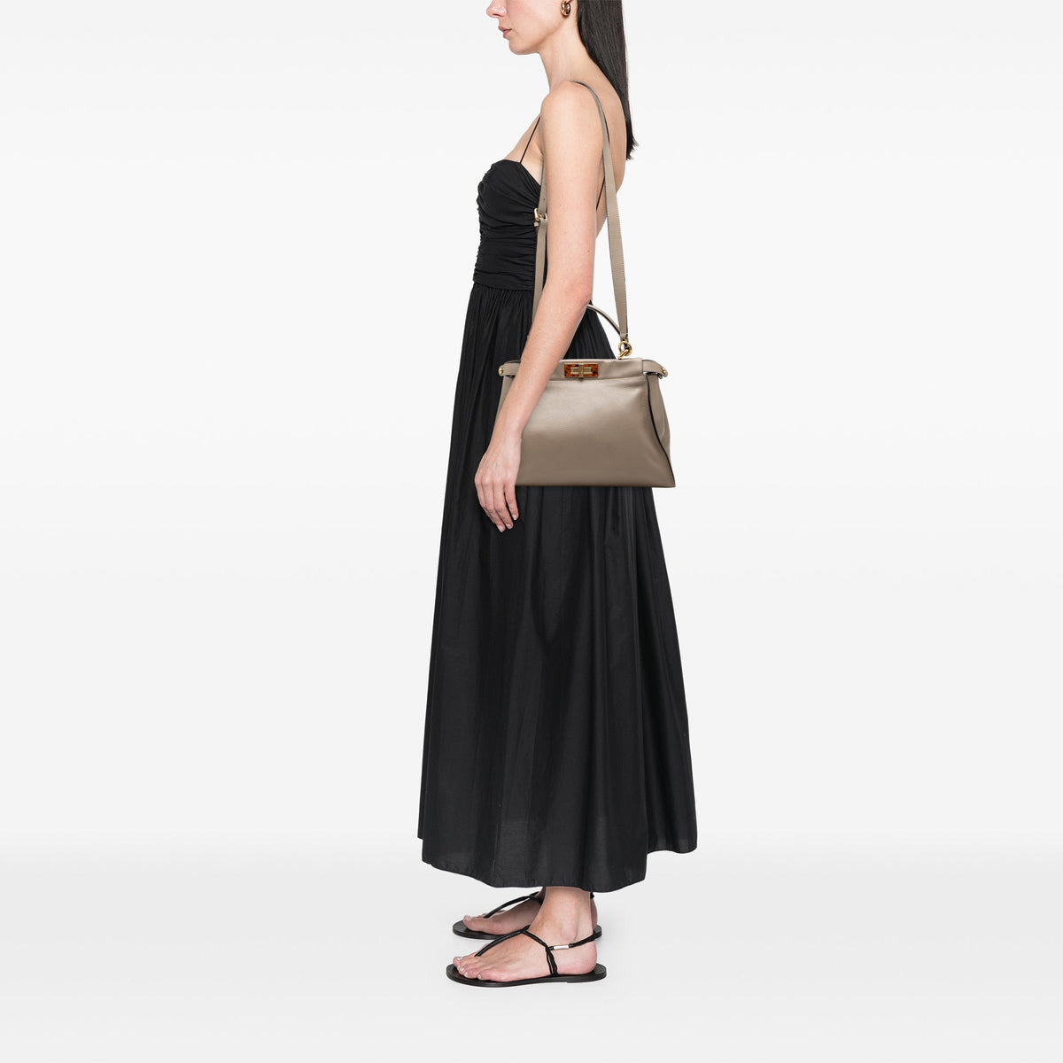 Fendi Medium Leather Peekaboo Iconic Satchel