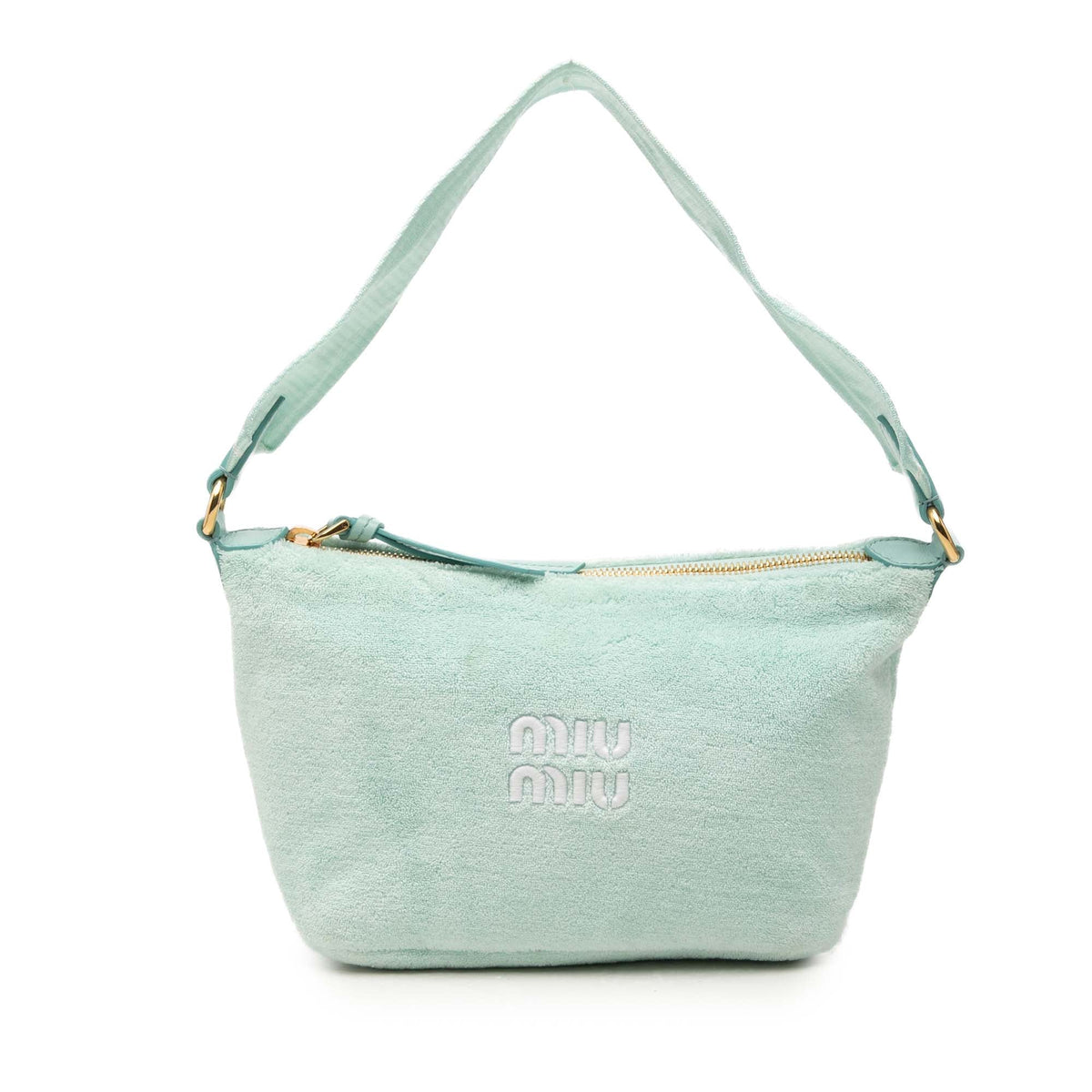 Miu Miu Terry Cloth Logo Handbag