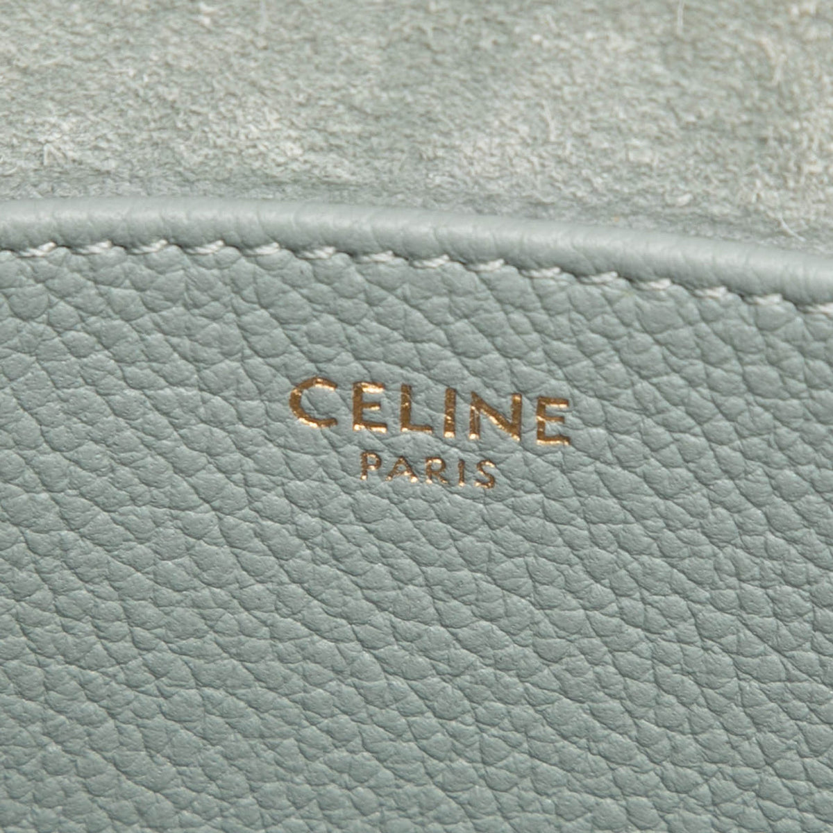Celine Mini Grained Calfskin Cuir Triomphe Cabas Anais Tote