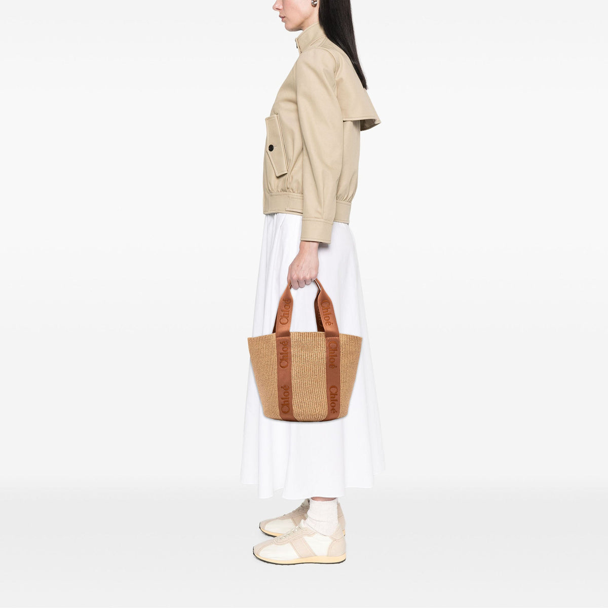 Chloé Large Raffia Woody Basket Tote