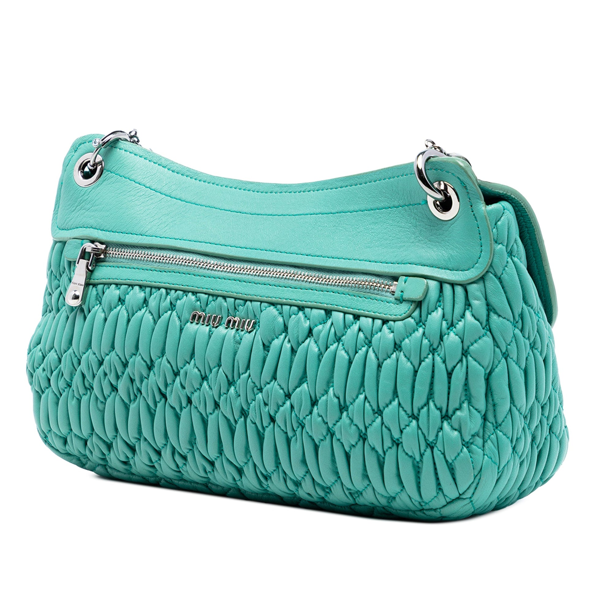 Matelasse Nappa Crystal Chain Crossbody