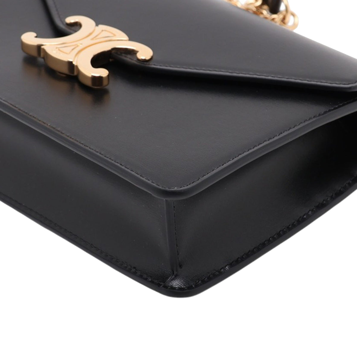 Celine Leather Triomphe Margot Chain Crossbody