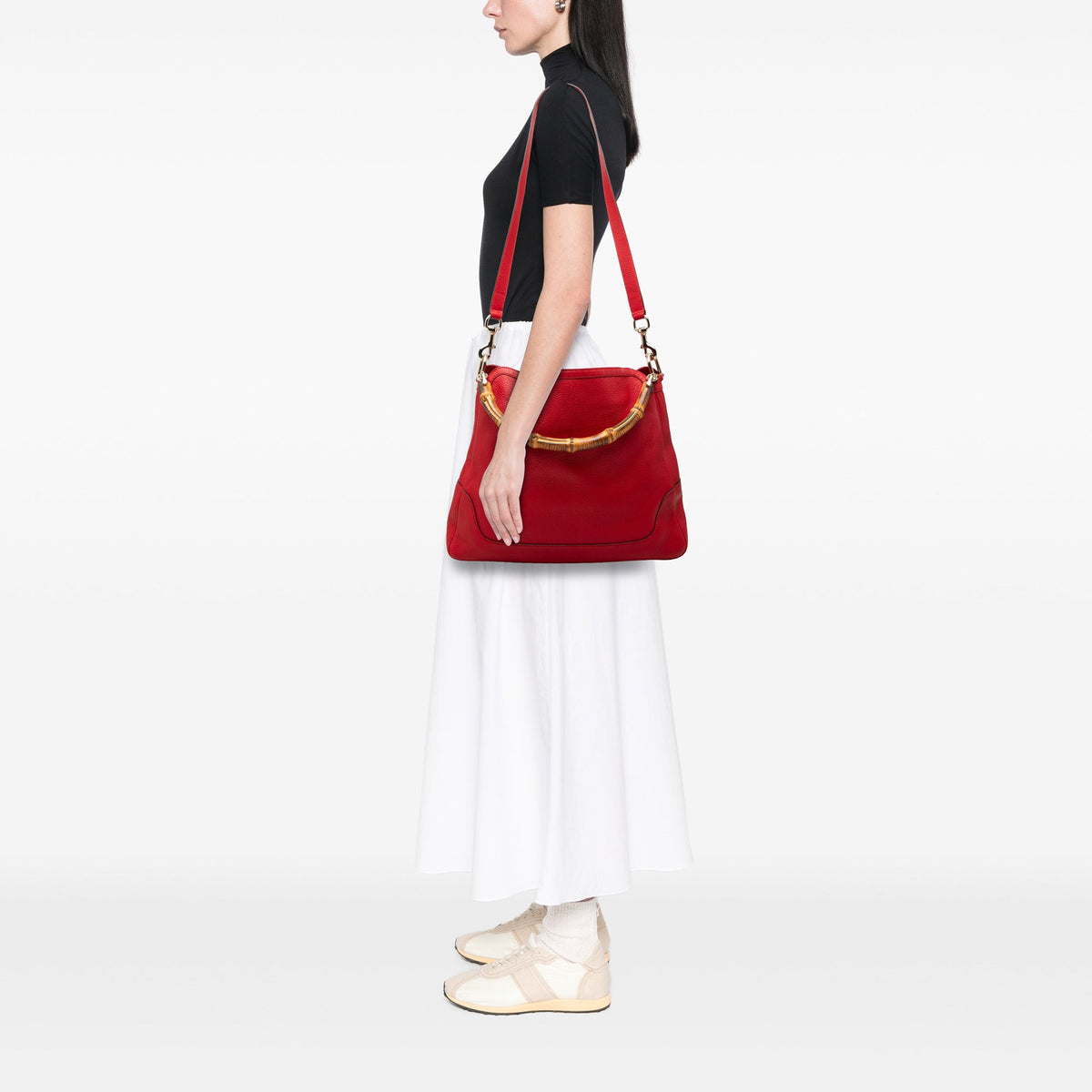 Gucci Calfskin Bamboo Diana Satchel