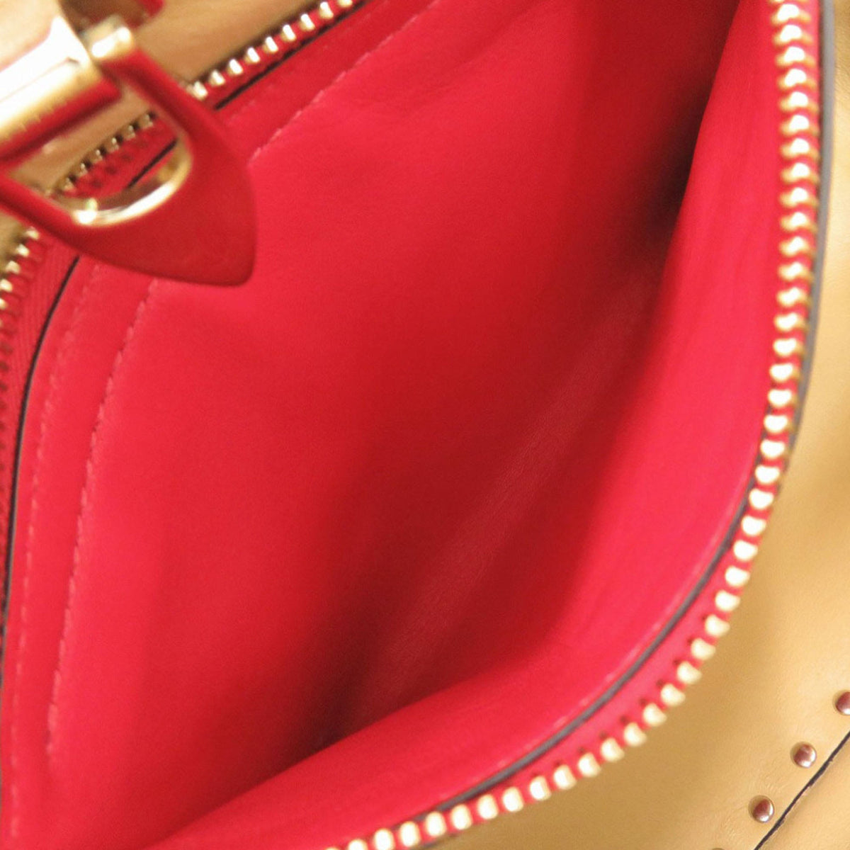 Valentino Small Leopard Printed Canvas Rockstud Trapeze Satchel — Brown