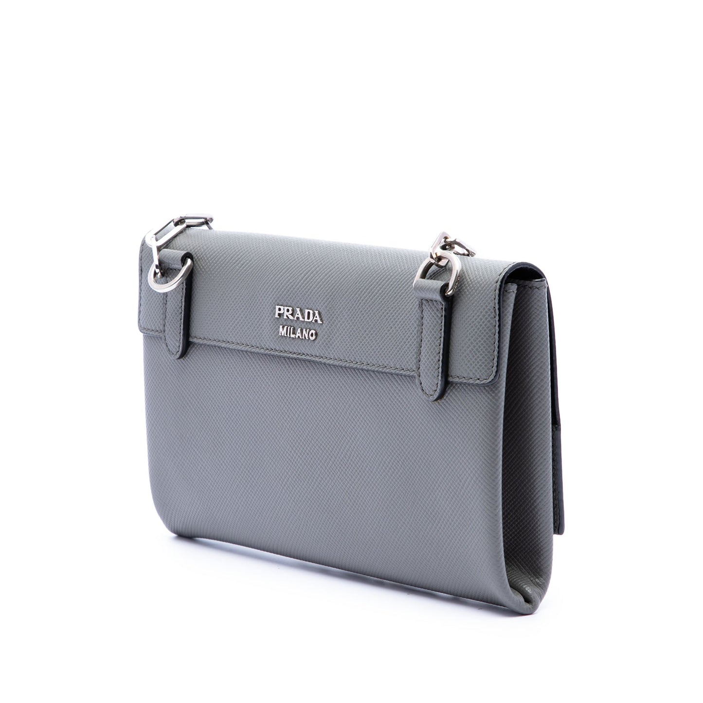 Prada Saffiano Cuir Twist Lock Chain Flap