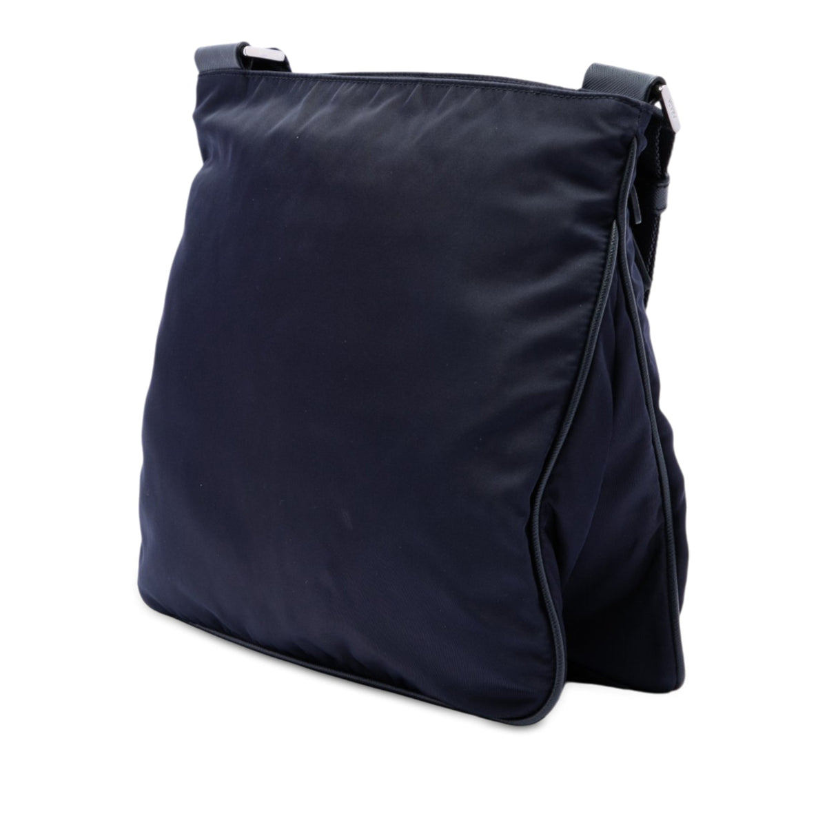 Prada Saffiano Trimmed Tessuto Zip Top Crossbody