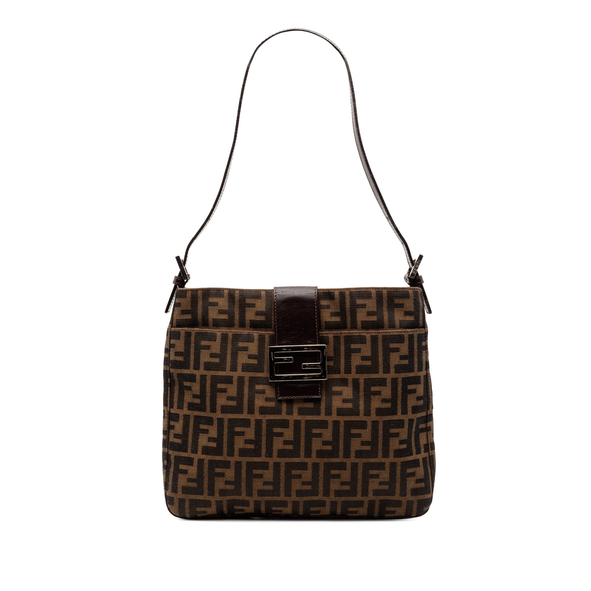 Fendi Zucca Canvas Shoulder Bag