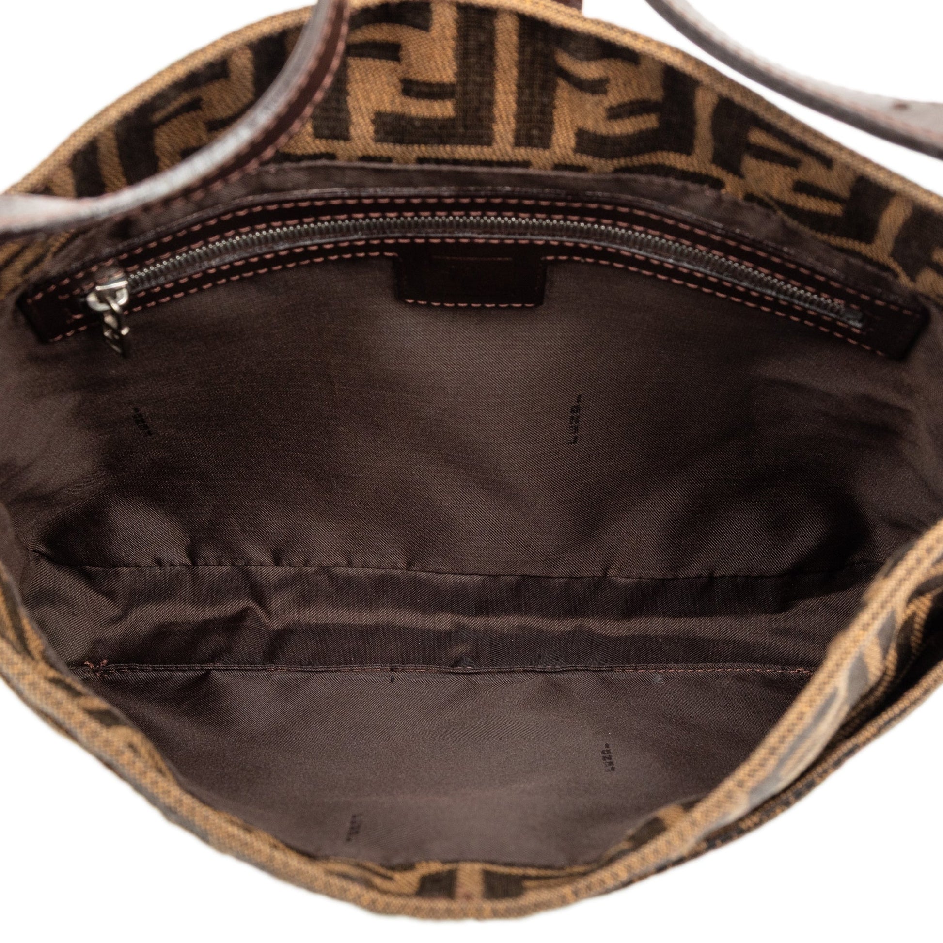 Fendi Zucca Canvas Shoulder Bag