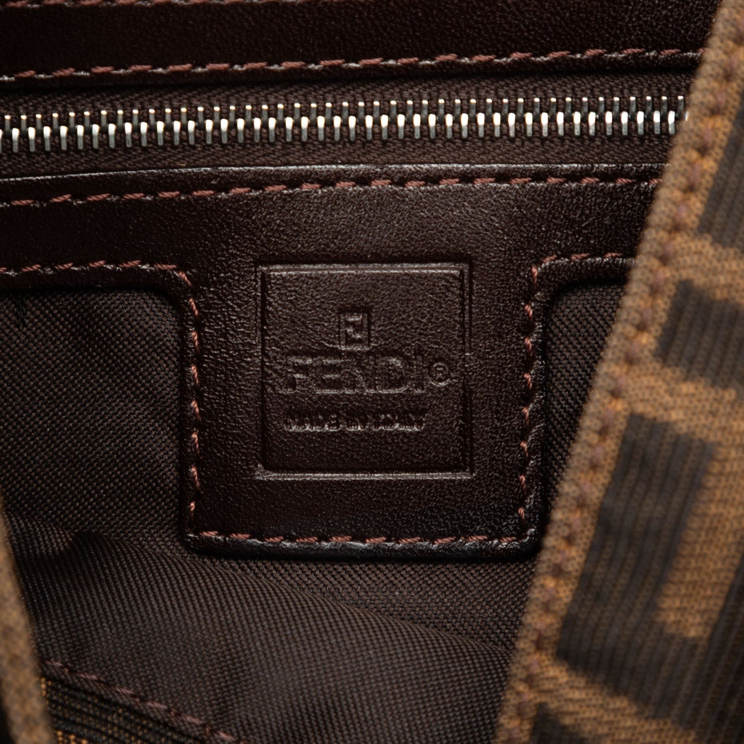 Fendi Zucca Canvas Shoulder Bag