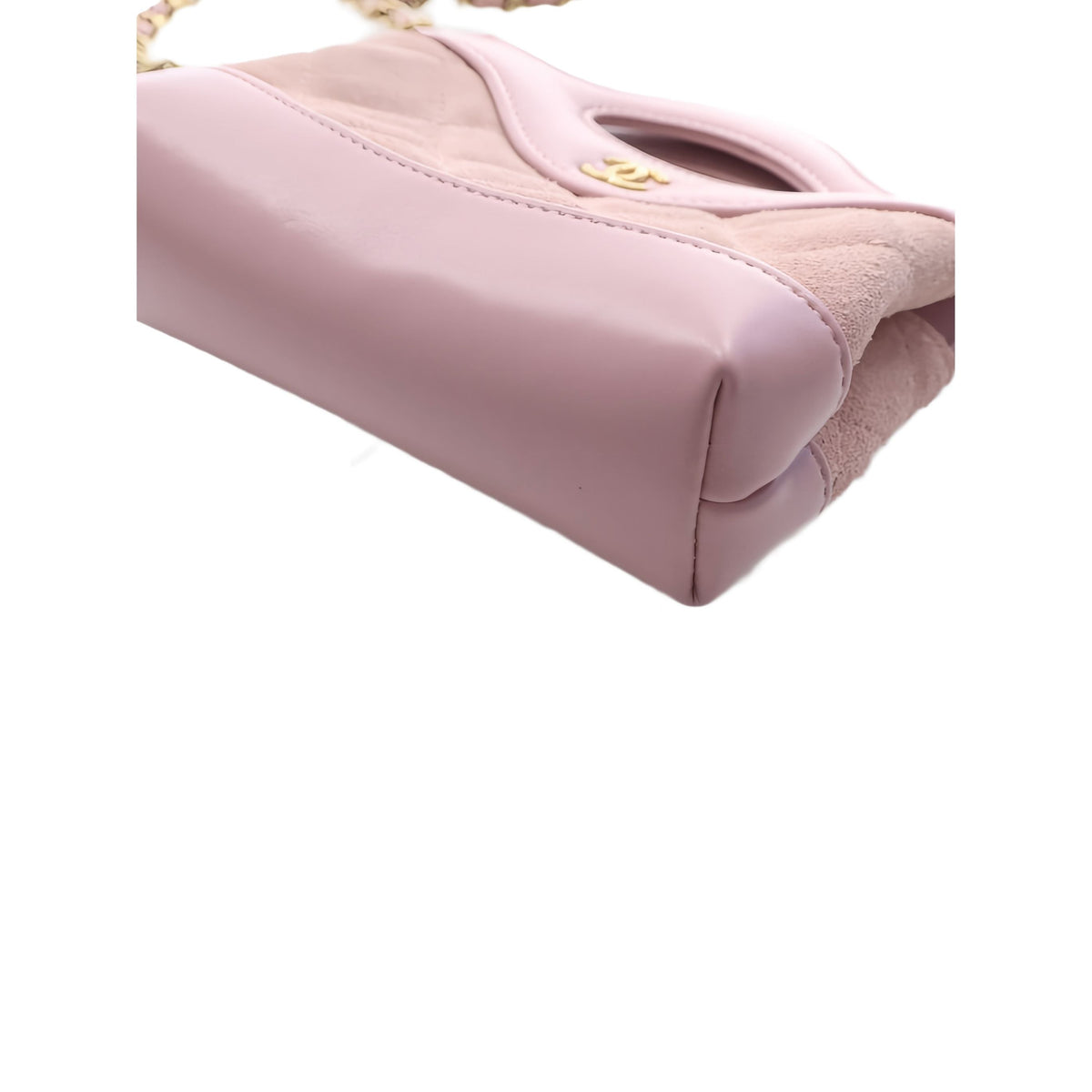 Chanel Micro Quilted Suede and Shiny Calfskin 31 Shopping Bag — Pink