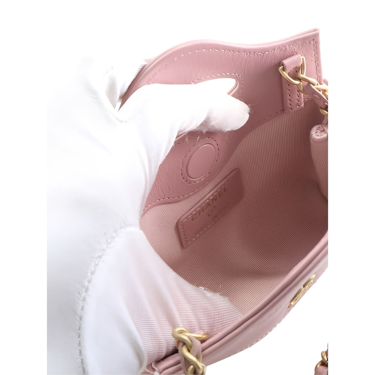 Chanel Micro Quilted Suede and Shiny Calfskin 31 Shopping Bag — Pink
