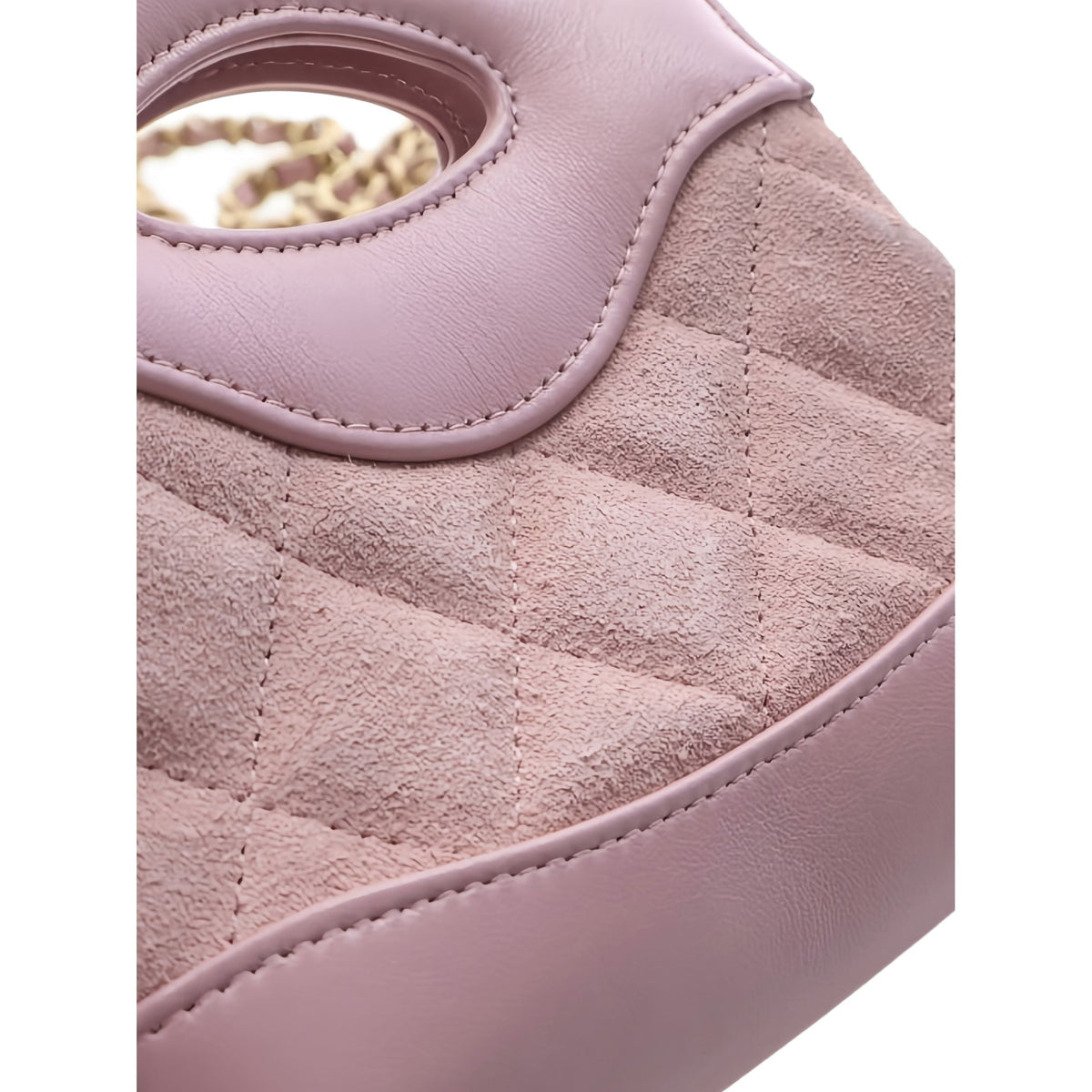 Chanel Micro Quilted Suede and Shiny Calfskin 31 Shopping Bag — Pink