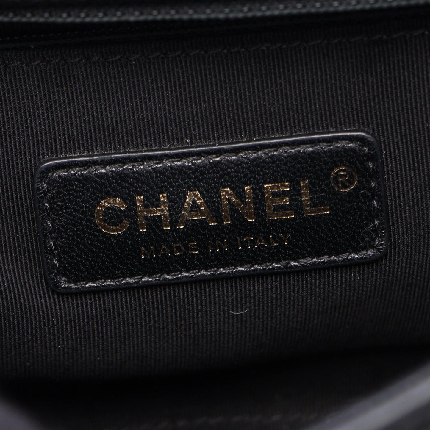Chanel Small Quilted Grained Calfskin Label Click Flap
