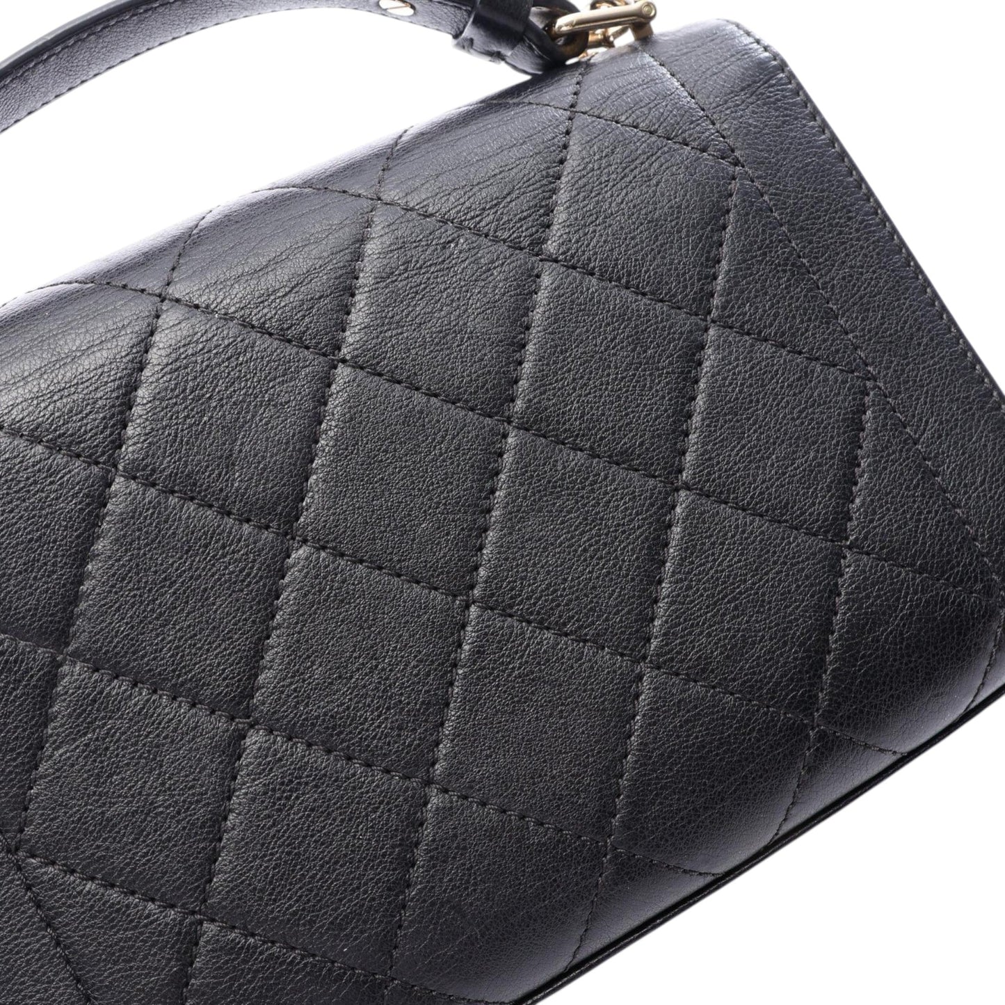 Chanel Small Quilted Grained Calfskin Label Click Flap