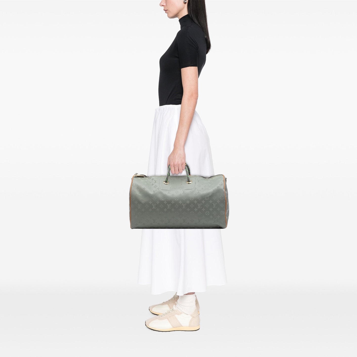 Louis Vuitton Monogram Titanium Keepall Bandouliere 50