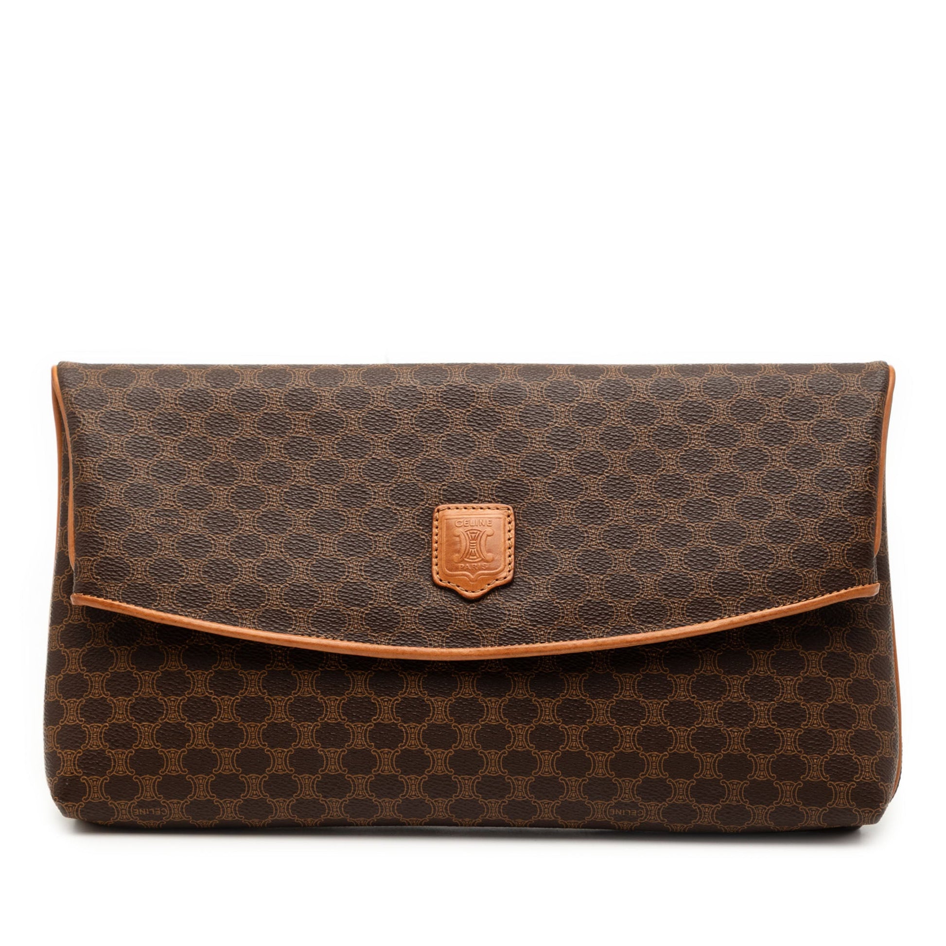 Celine Macadam Coated Canvas Clutch