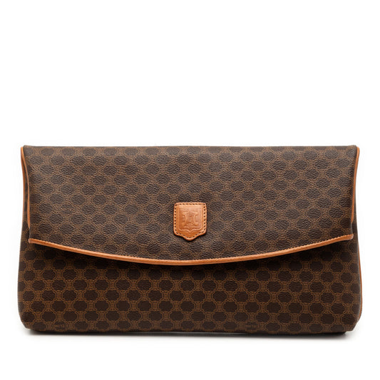 Celine Macadam Coated Canvas Clutch