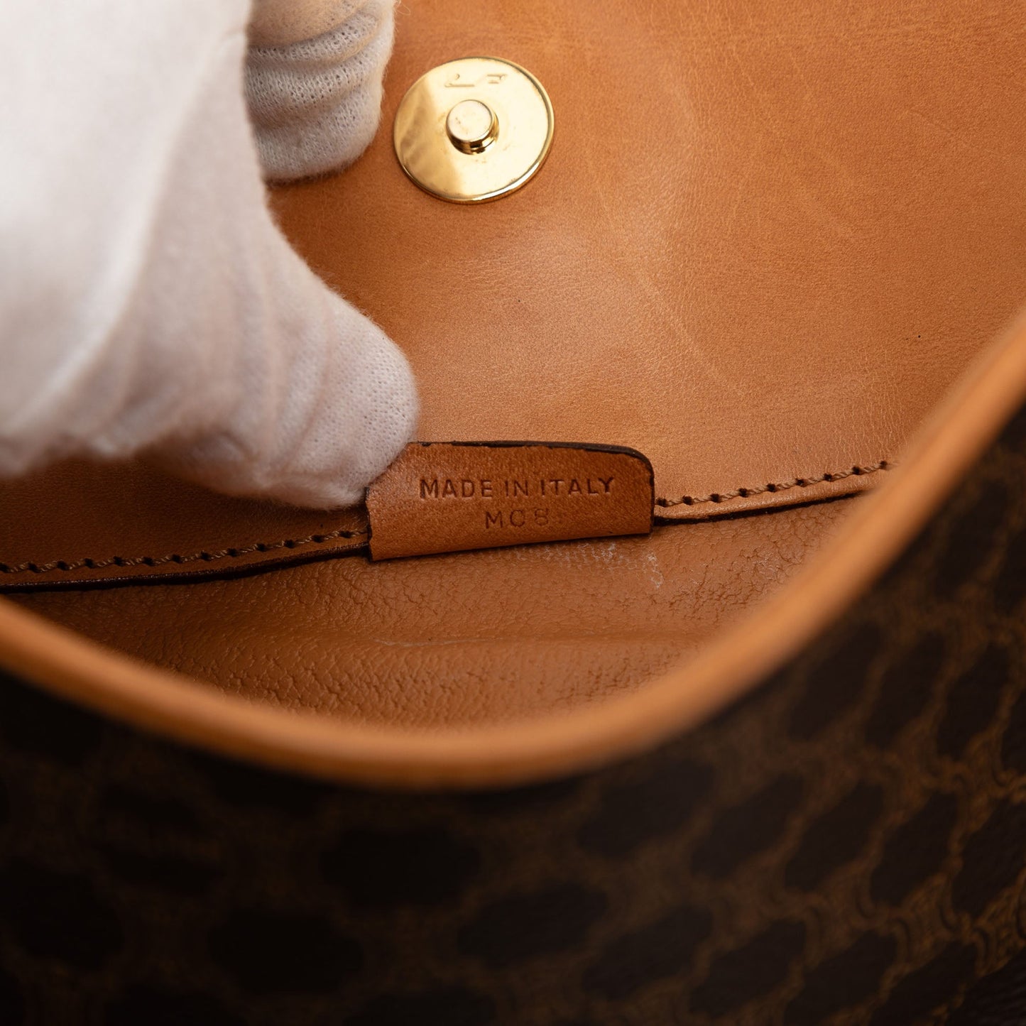 Celine Macadam Coated Canvas Clutch