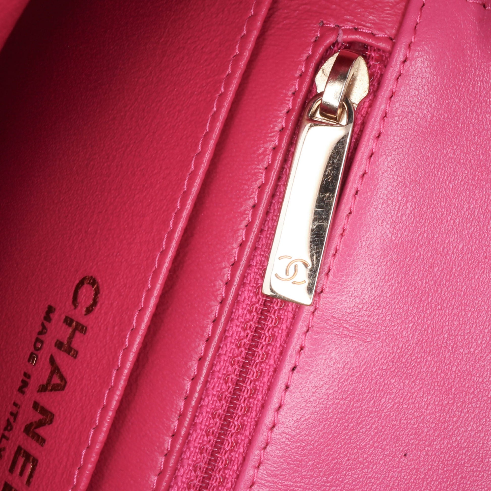 Chanel Mini Square Classic Chevron Lambskin Single Flap