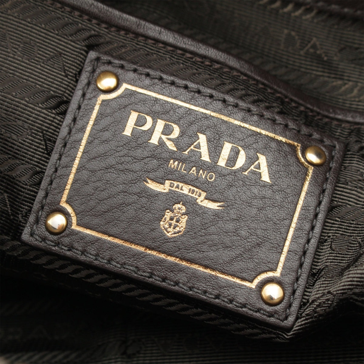 Prada Tessuto Canapa Logo Satchel