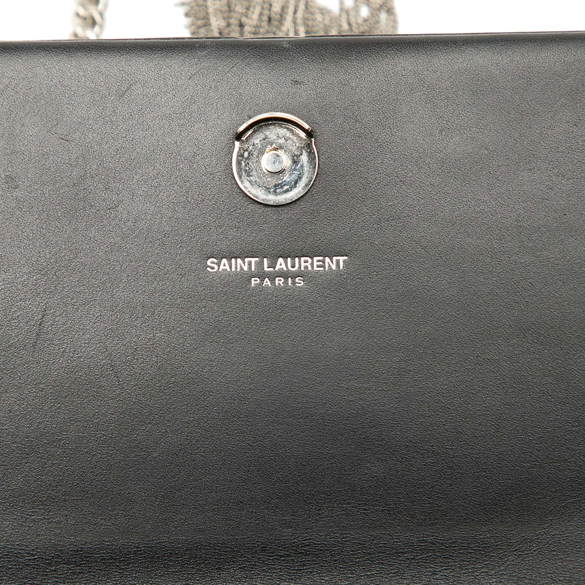 Saint Laurent Calfskin Cloud Star Applique Classic Monogram Kate Tassel Wallet on Chain