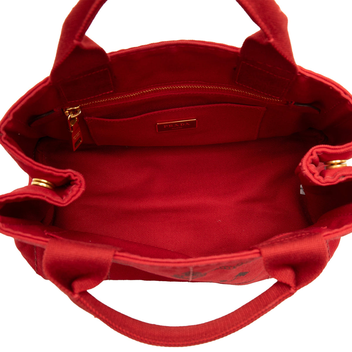 Prada Small Canvas Canapa Logo Tote