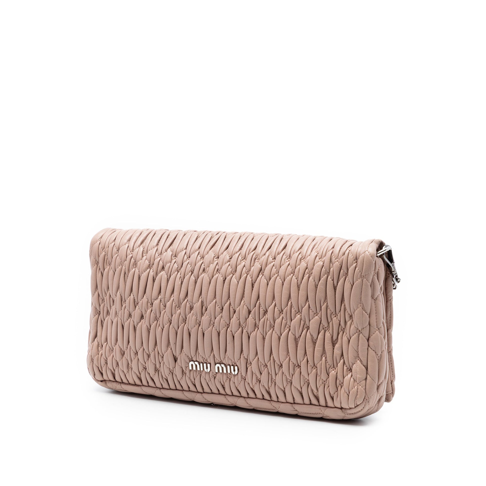 Miu Miu Matelasse Nappa Crystal Chain Satchel