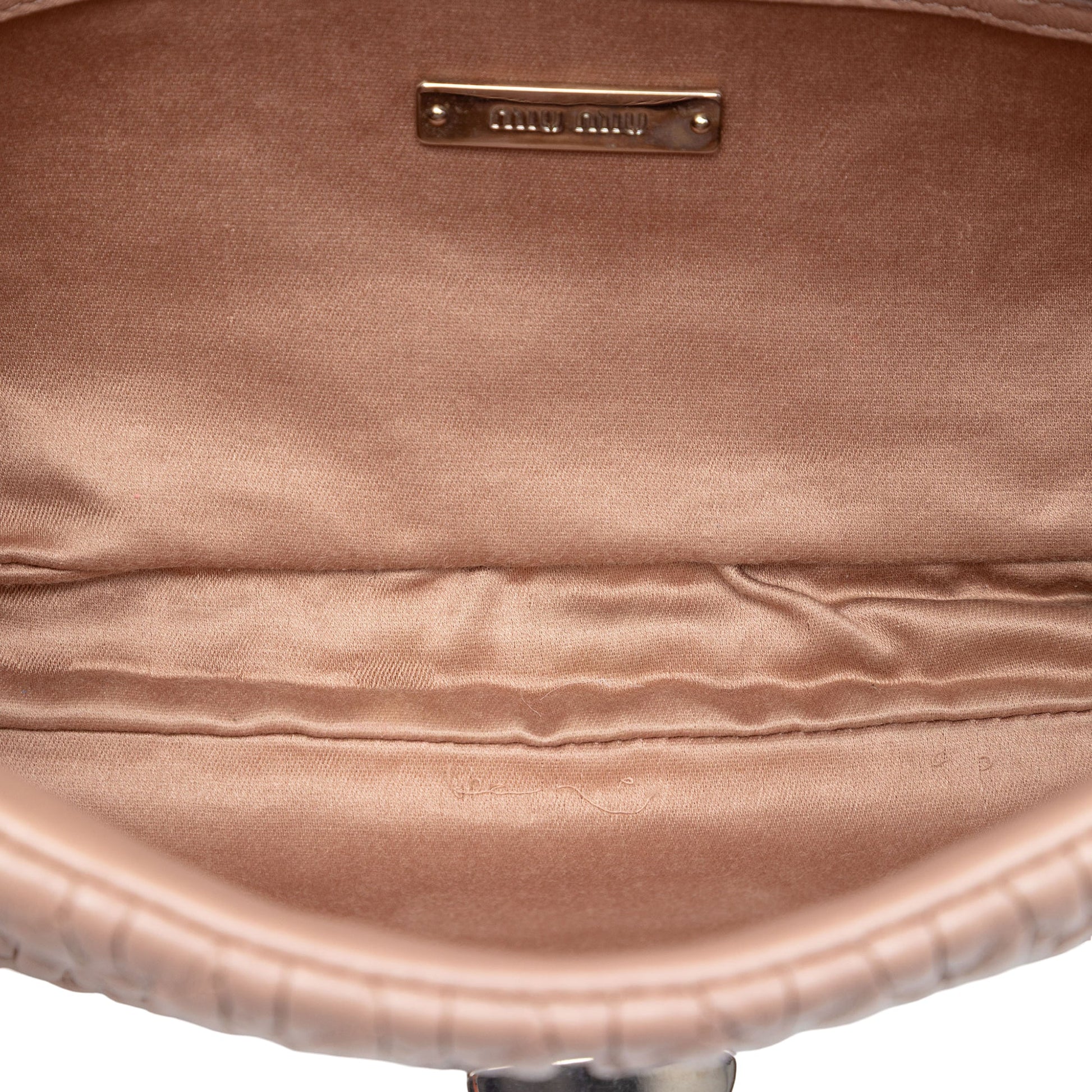 Miu Miu Matelasse Nappa Crystal Chain Satchel