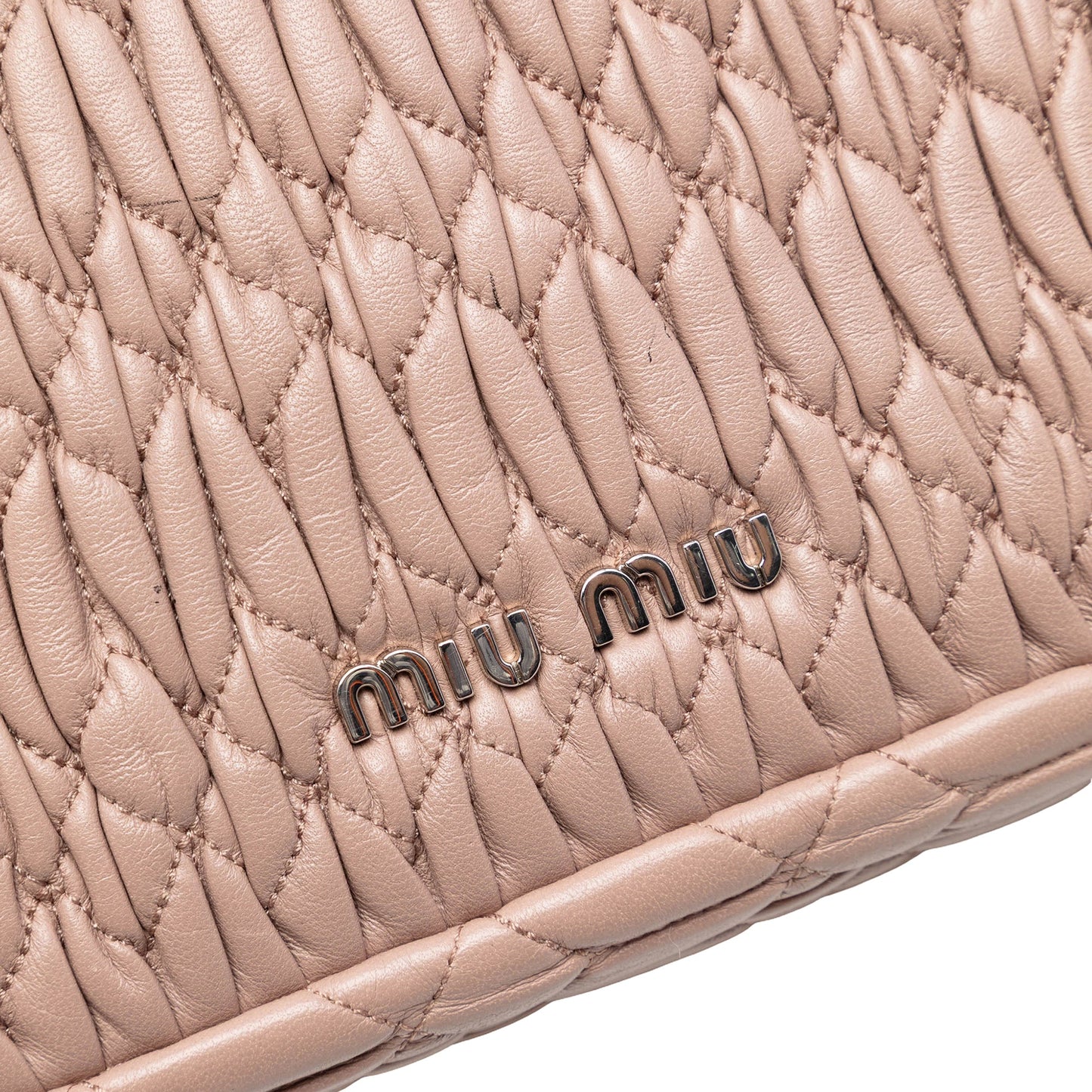 Miu Miu Matelasse Nappa Crystal Chain Satchel