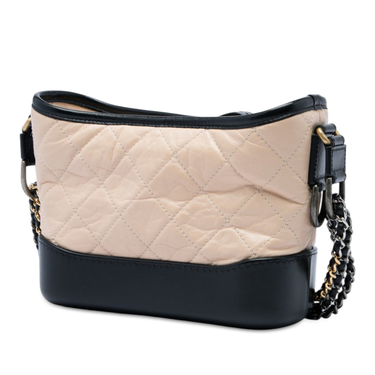 Chanel Small Bicolor Quilted Aged Calfskin Gabrielle Hobo