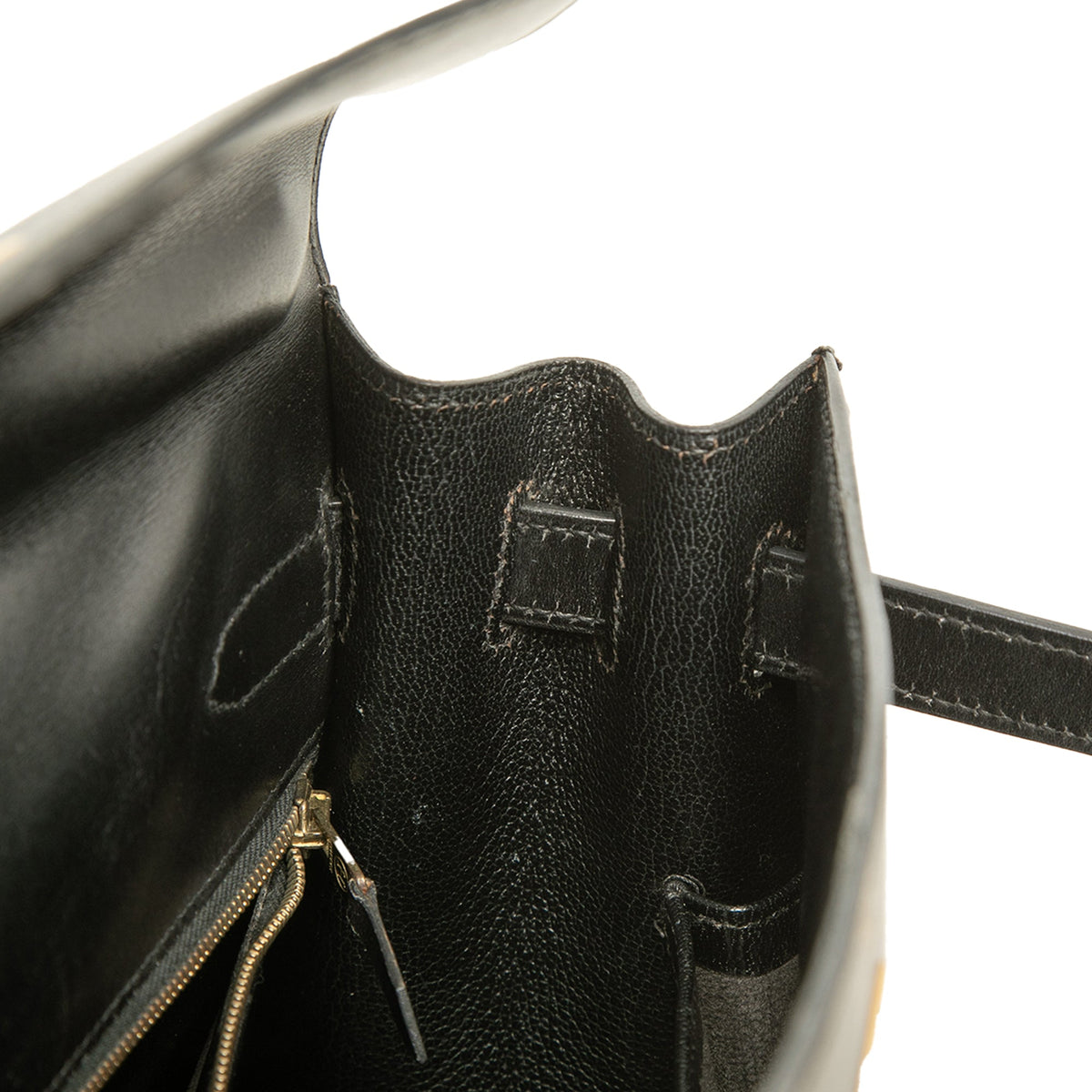 Hermès Box Calf Kelly Sellier 32 — Black