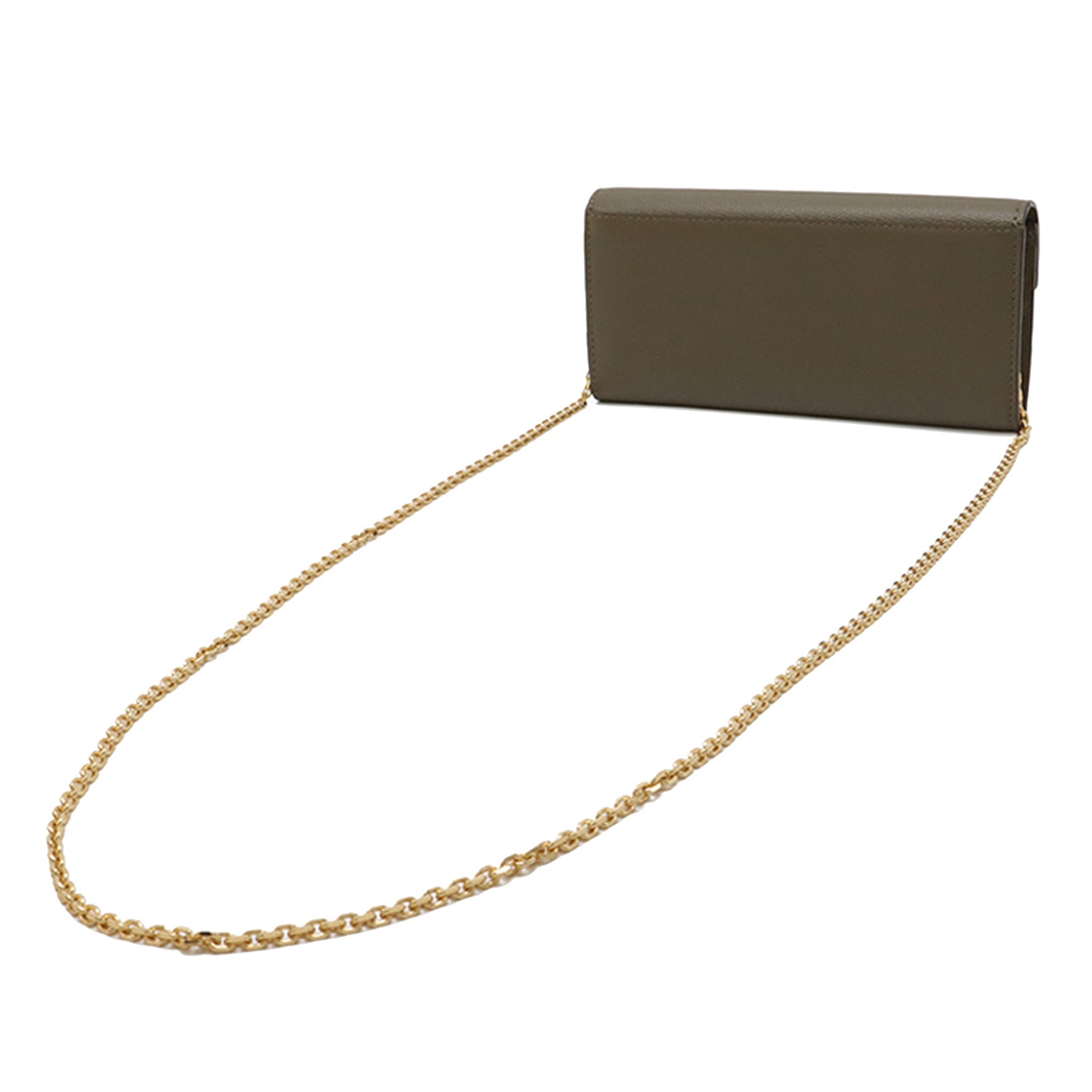 Fendi Smooth and Grained Calfskin Vitello King Cruise FF Diamonds Continental Envelope Wallet On Chain