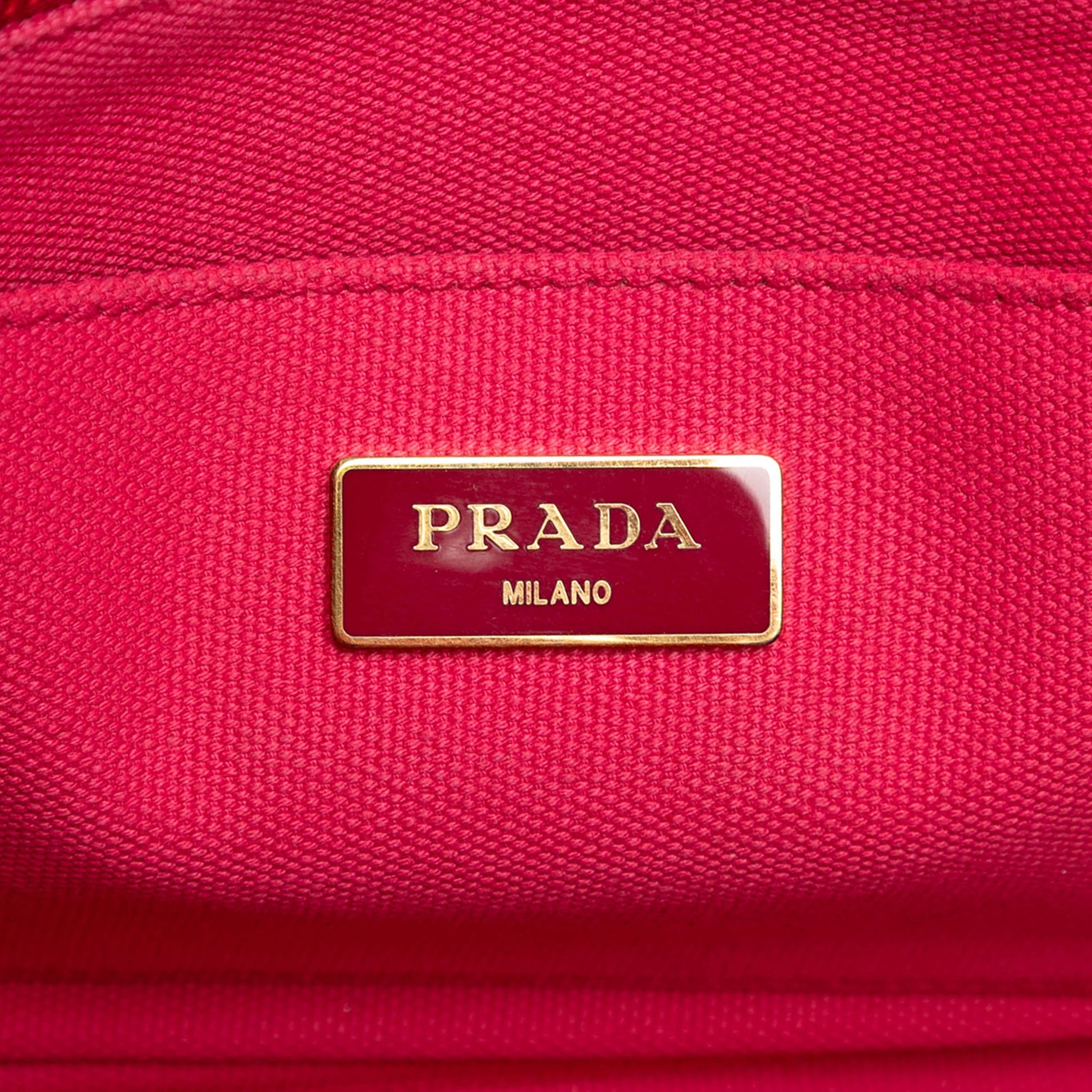 Prada Small Canvas Canapa Logo Satchel